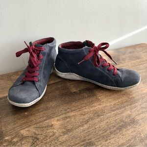 Remonte Soft Leather Chukka Zippered Lace Up Ankle Boots Shoes Grey